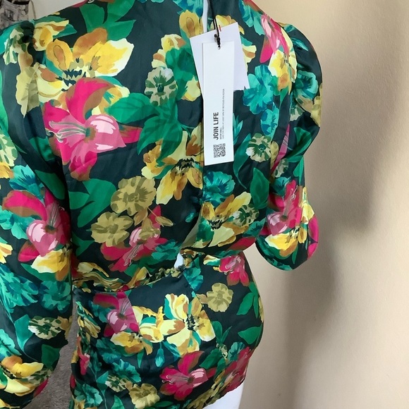 Zara Floral Long Sleeve Dress NWT - Picture 8 of 12